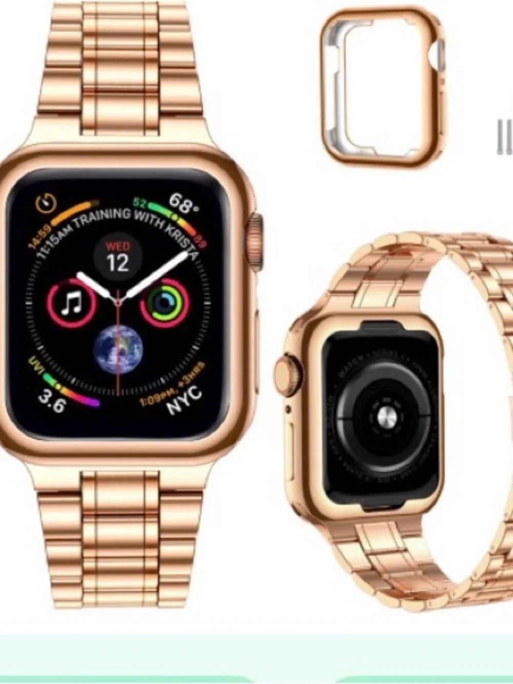 MioHHR Rose Gold Steel Band for Apple Watch 38/40/41mm #18